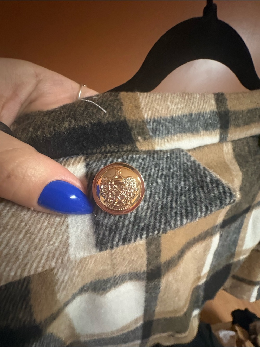 SHEIN Plaid Brown Wool-Blend Mini Skirt - Picture 8 of 8